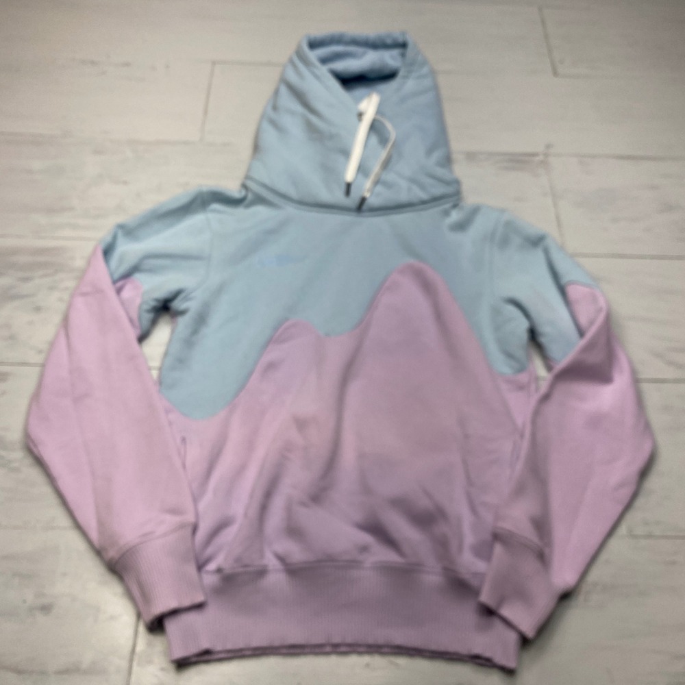 Local Interstellar Outfitters Hoodie Small Blue Purple Colorblock Sweatshirt S